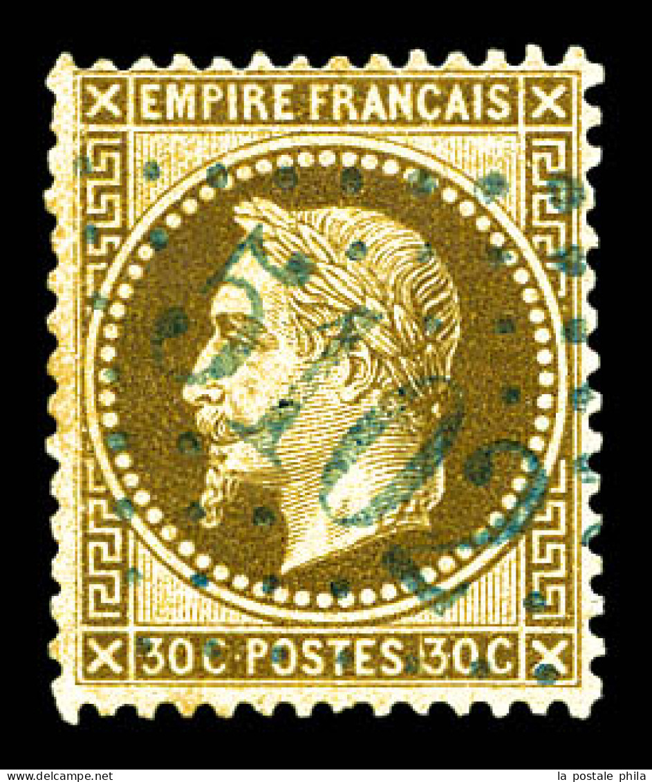 O TULSHA N°30, 30c Brun Obl Gc 5102 Bleu. SUP (certificat)  Qualité: Oblitéré  Cote: 550 Euros - 1862 Napoléon III