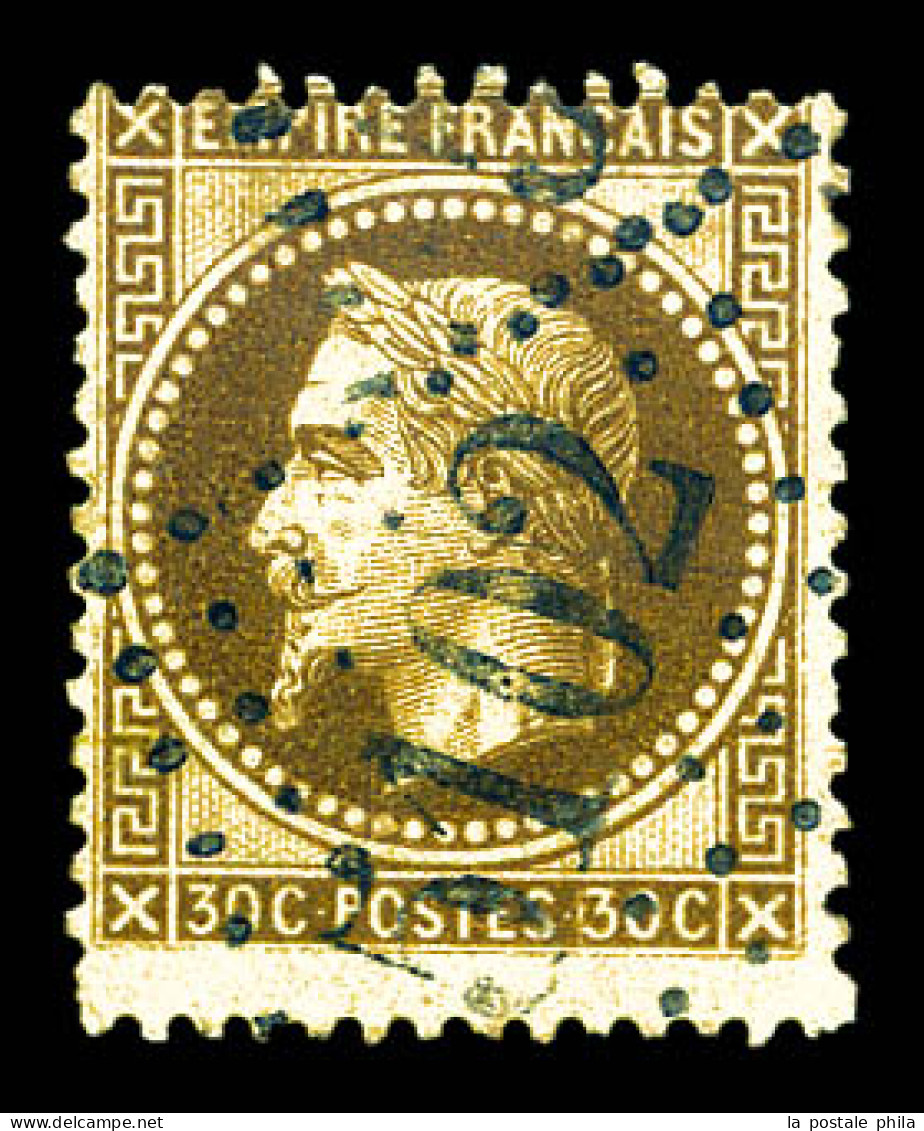 O TULSHA N°30, 30c Lauré: Obl GC 5102. TB  Qualité: Oblitéré  Cote: 550 Euros - 1862 Napoleon III