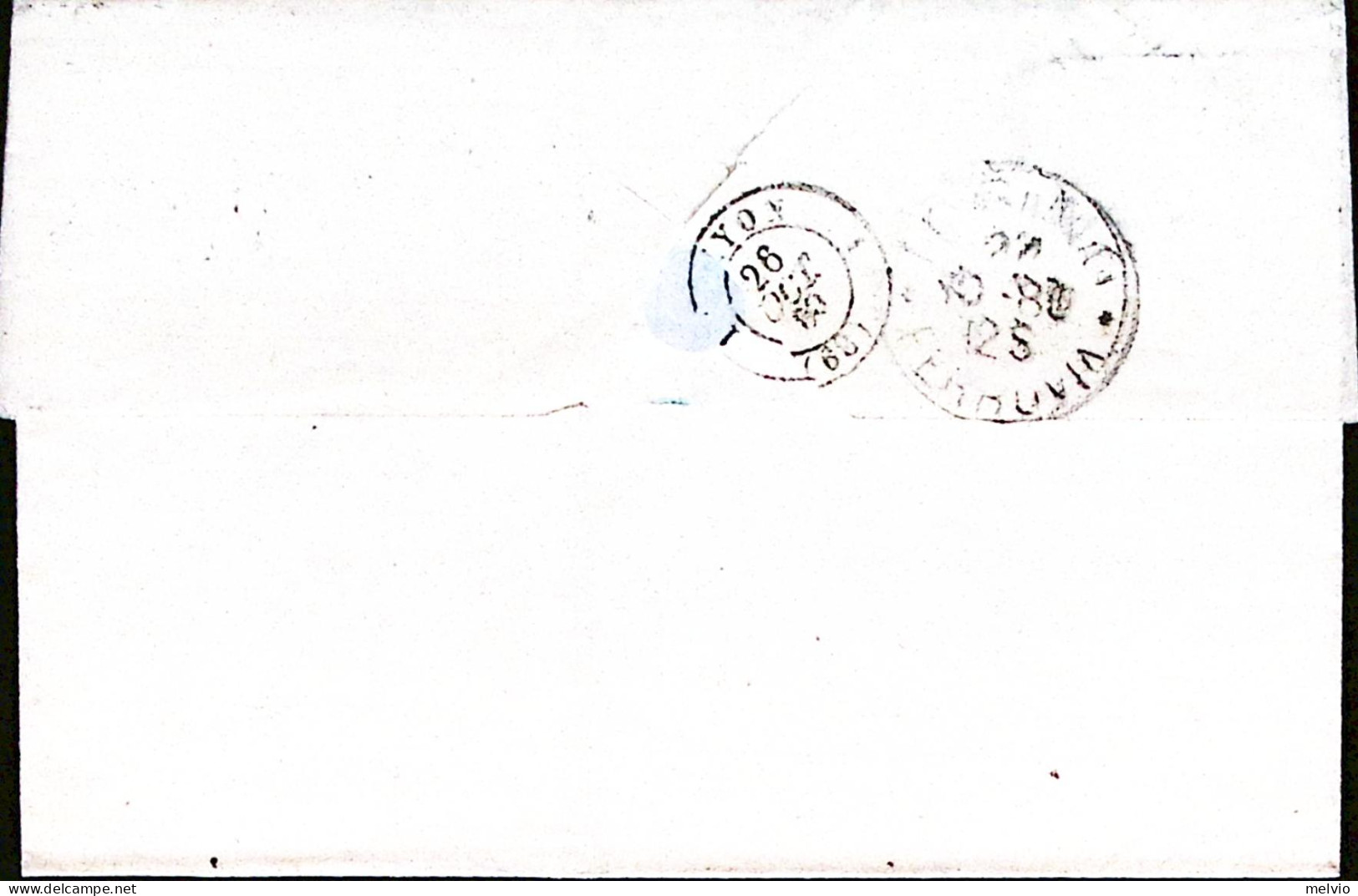 1880-BOZZOLO C 2+sbarre (24.10) Su Piego Per La Francia Affrancata Effigie C.5 E - Unclassified