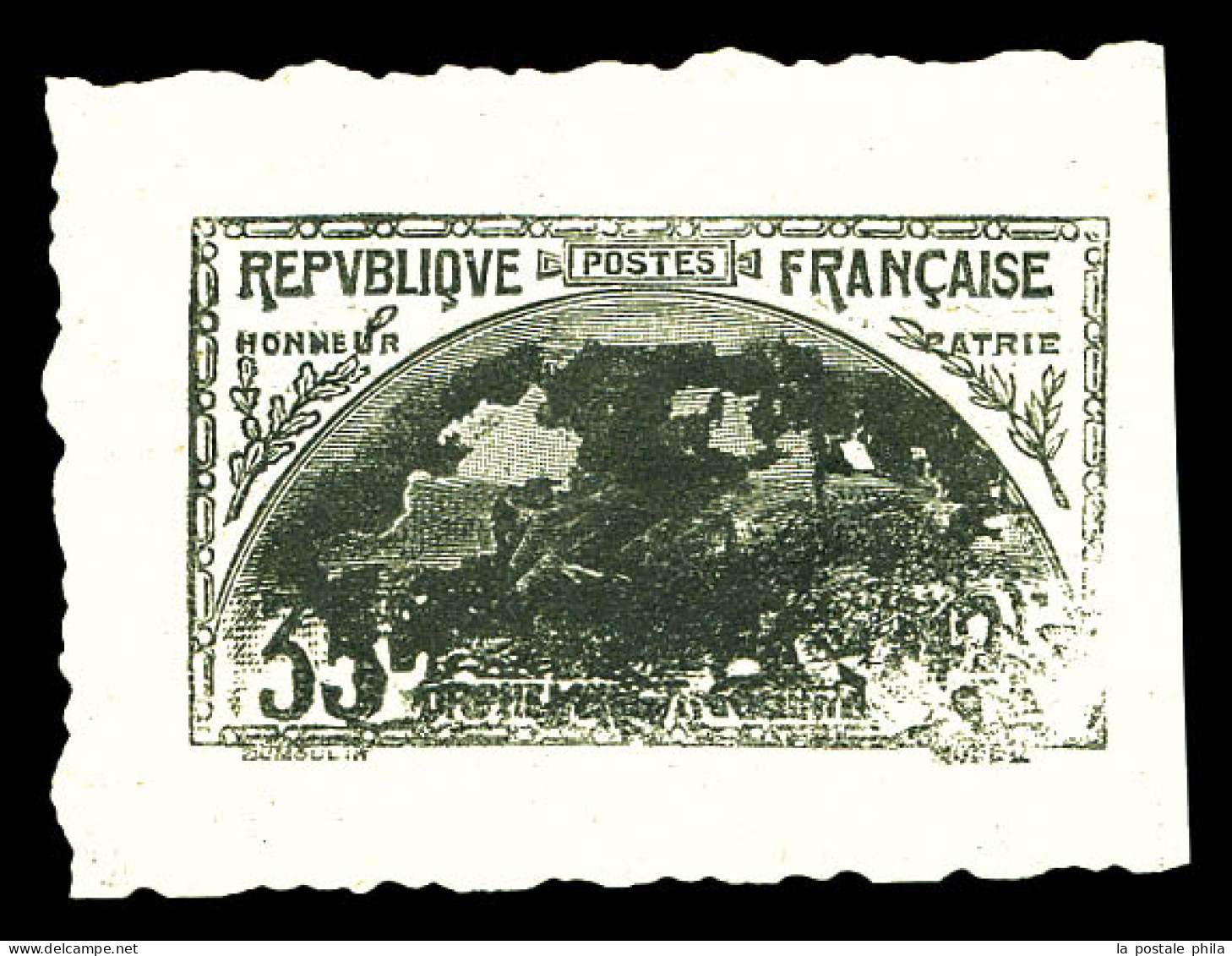 (*) N°152, Orphelins, 30c +25c: Essai En Noir Sur Feuillet. TTB  Qualité: (*)  Cote: 500 Euros - Neufs