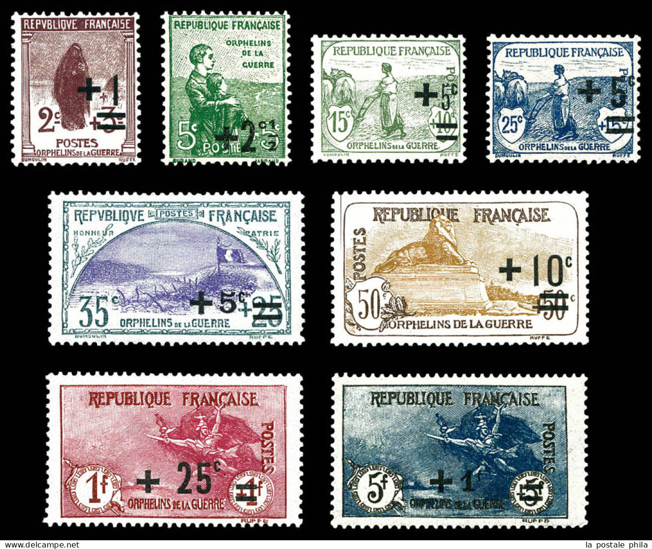 ** N°162/169, Série Orphelins, Les 8 Valeurs TTB (certificat)  Qualité: **  Cote: 530 Euros - Unused Stamps