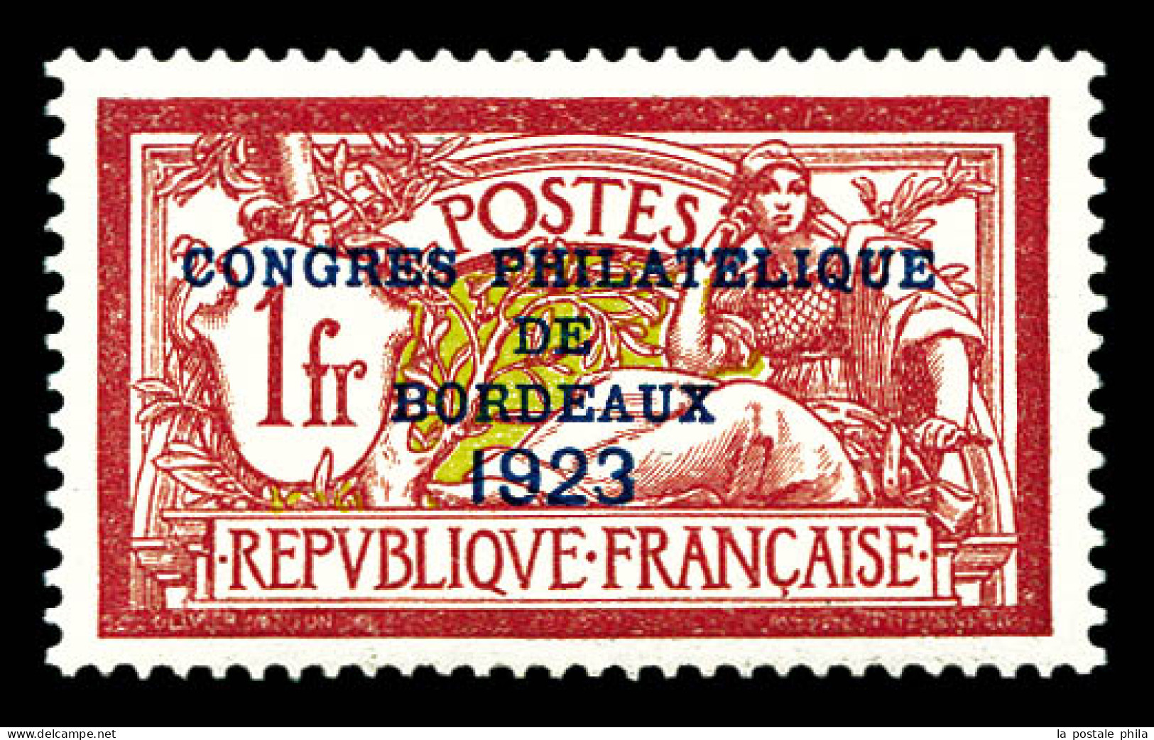 ** N°182, Congrès De Bordeaux De 1923, Très Bon Centrage, SUP (signé Calves/certificats)  Qualité: **  Cote: 1387 Euros - Neufs