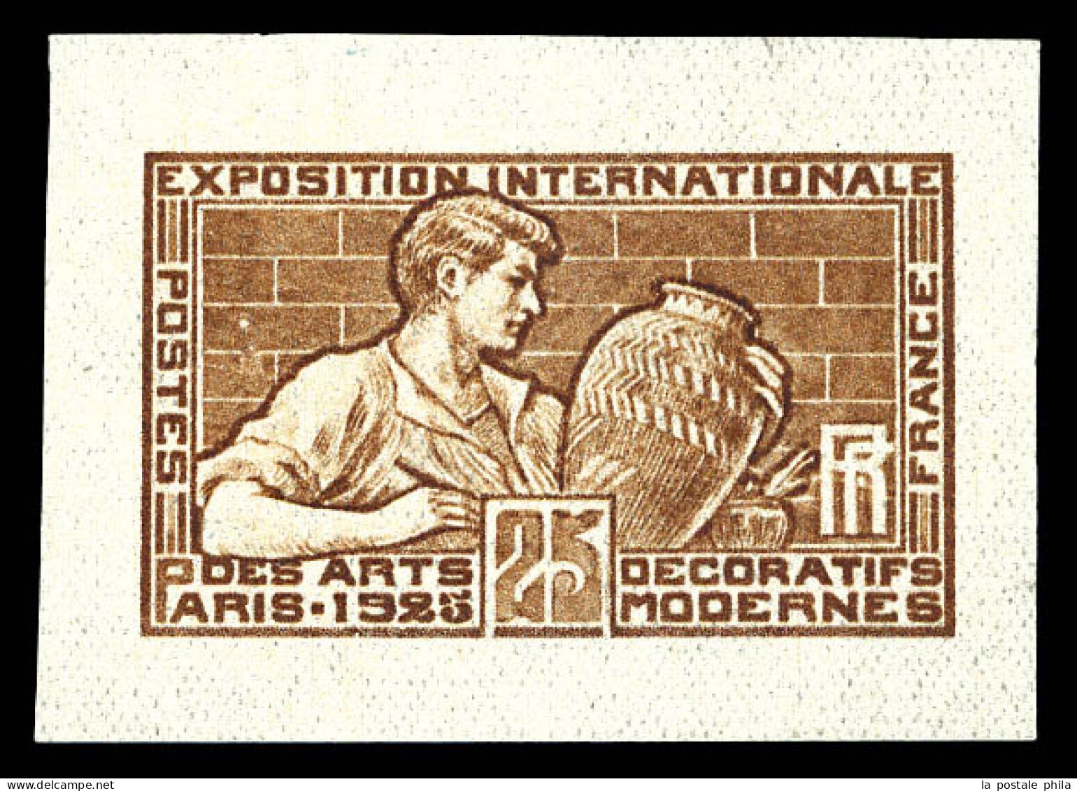 ** Non émis, 25c Potier, épreuve En Brun Sur Papier Gommé. SUP. R.R. (certificat)  Qualité: ** - Unused Stamps