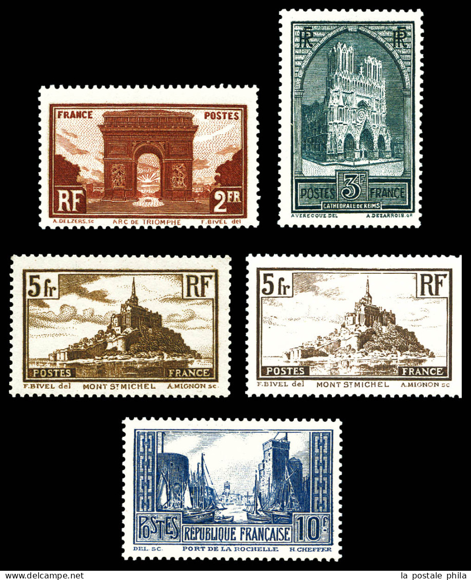 ** N°258/261, Dont 260a, Les 5 Valeurs TB  Qualité: **  Cote: 495 Euros - Unused Stamps