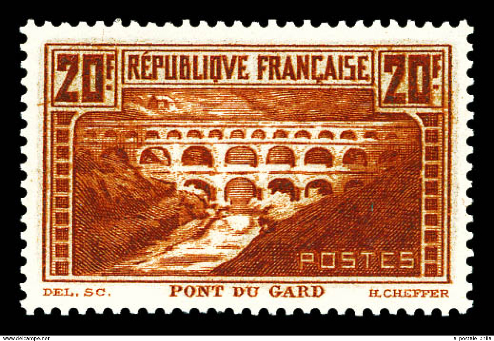 ** N°262b, 20F Chaudron Clair Rivière Blanche Type IIB, TTB (certificat)  Qualité: **  Cote: 625 Euros - Unused Stamps