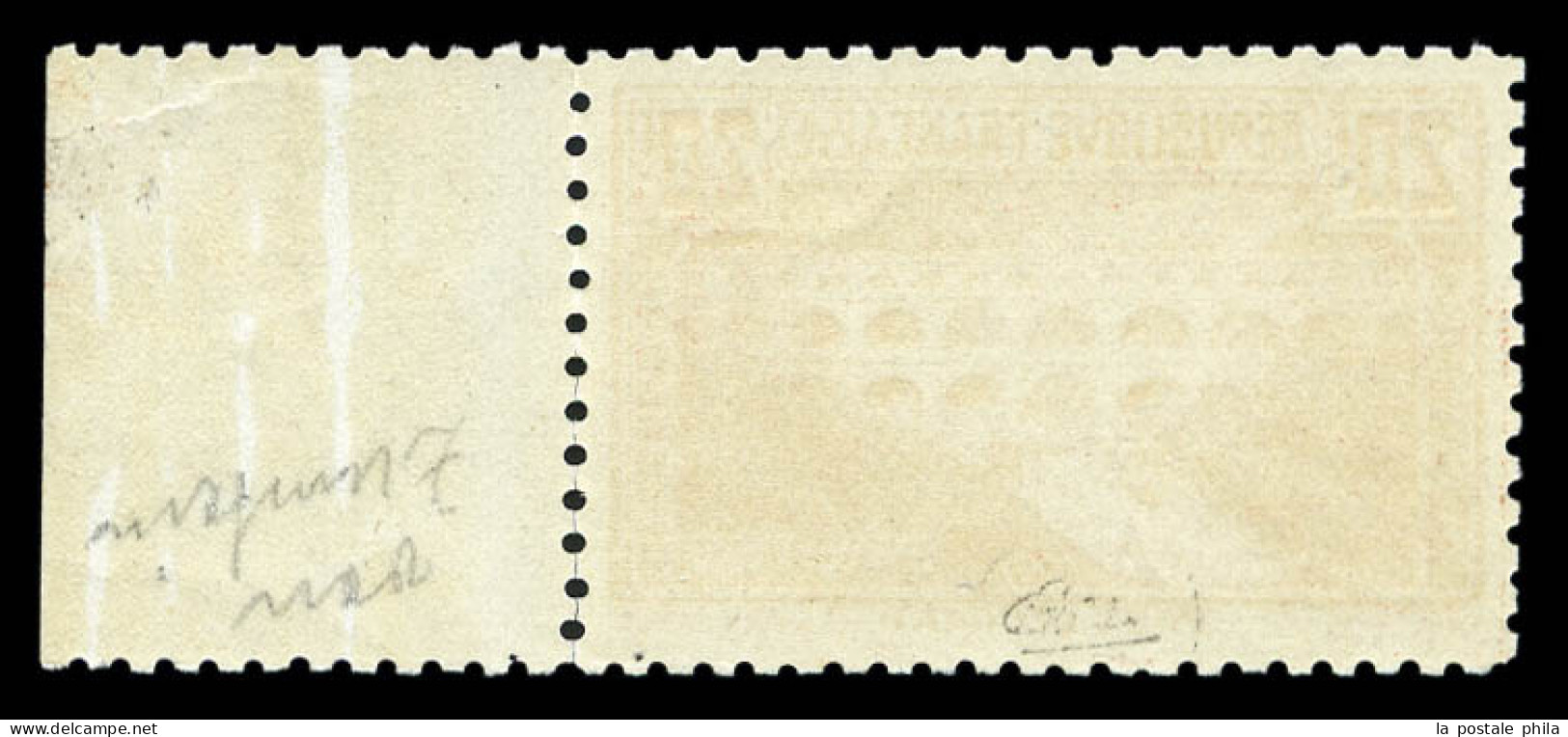 ** N°262B, Pont Du Gard, 20F Chaudron Clair Dentelé 11 Bord De Feuille Latéral, Très Bon Centrage, SUP (signé Calves/cer - Unused Stamps