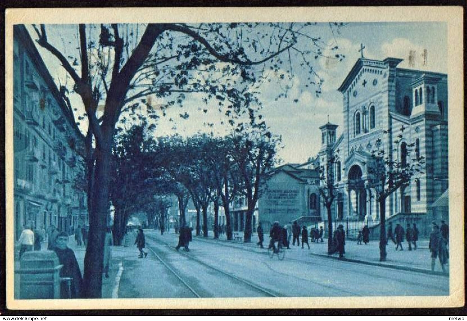 1936-La Spezia Viale G.Garibaldi E Chiesa Della Madonna Della Neve, Viaggiata - La Spezia