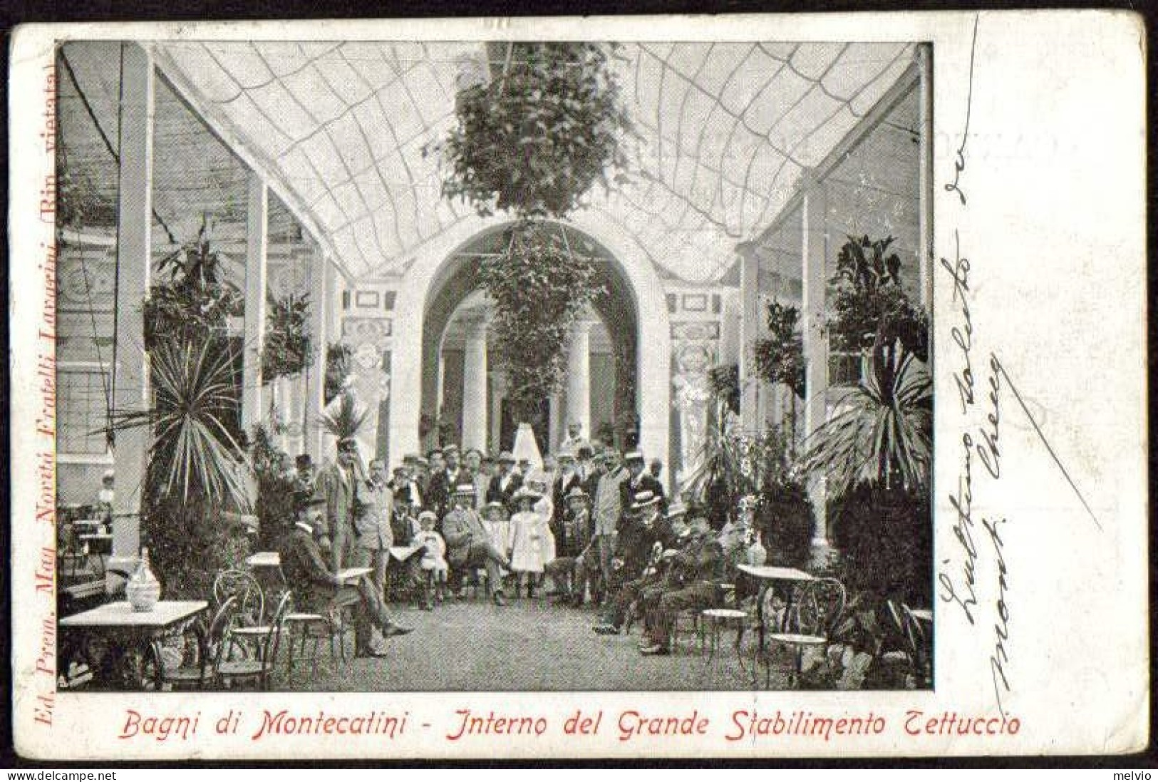 1904-Bagni Di Montecatini, Interno Del Grande Stabilimento Tettuccio Cartolina F - Pistoia