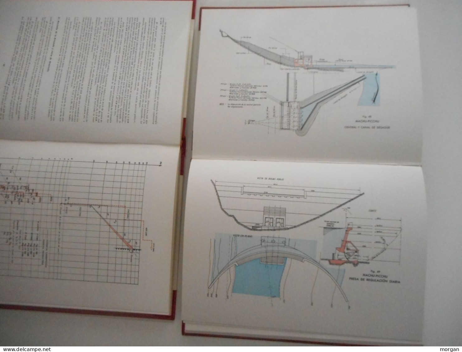 EDF, PEROU, 1957 RARE PLAN D'ELECTRIFICATION NATIONALE DU PEROU DE 1957 COFFRET DE 2 FORTS VOLUMES LUXE