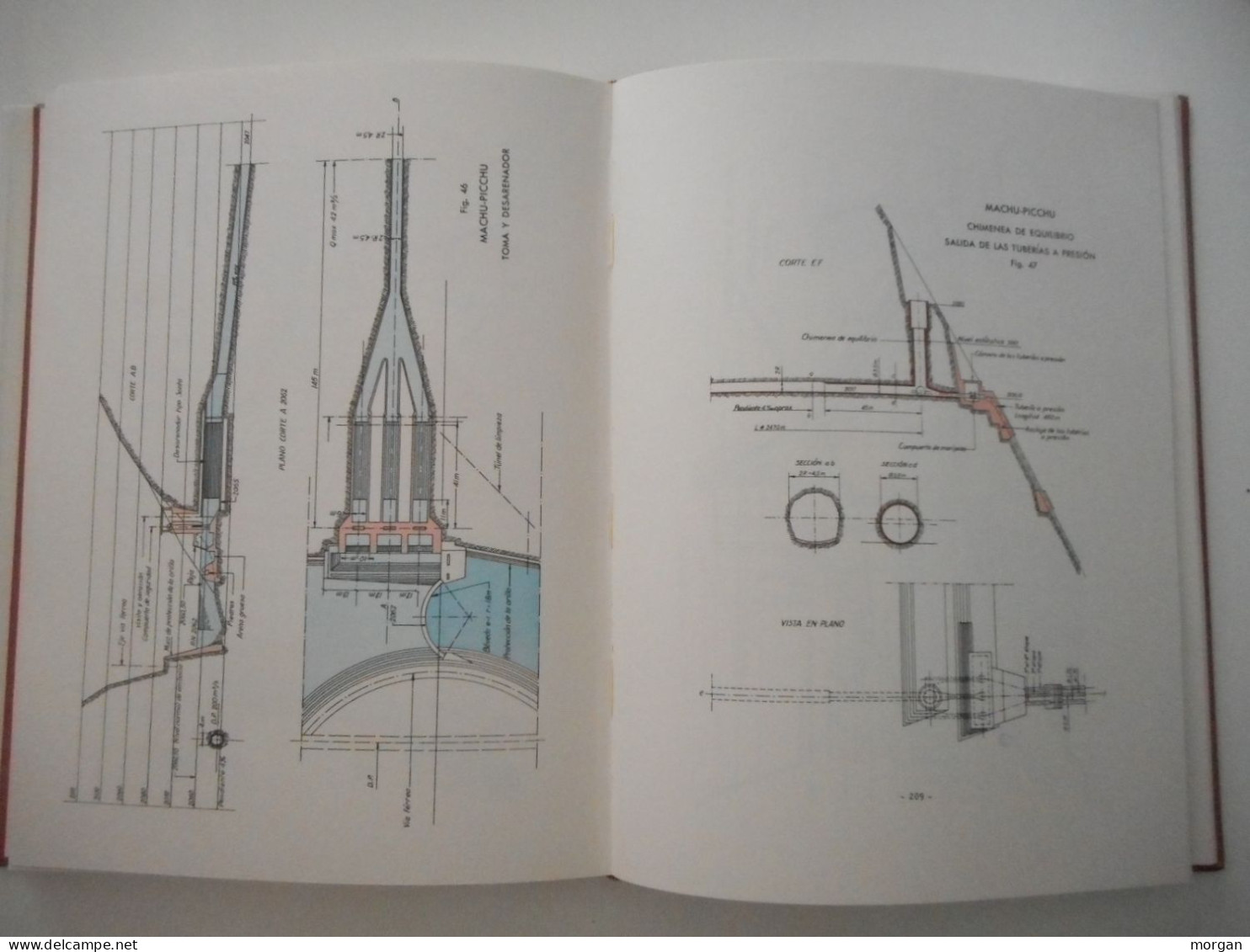 EDF, PEROU, 1957 RARE PLAN D'ELECTRIFICATION NATIONALE DU PEROU DE 1957 COFFRET DE 2 FORTS VOLUMES LUXE