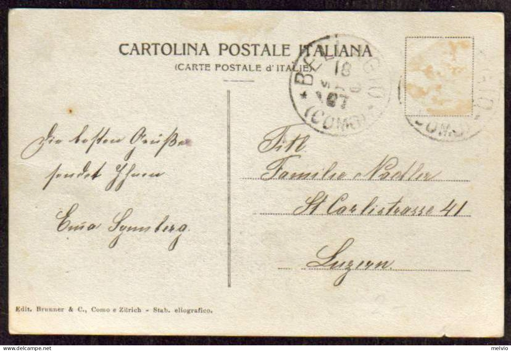 1907-"Lago Di Como,villa Carlotta A Cadenabbia Como Vista Dal Lago" - Como