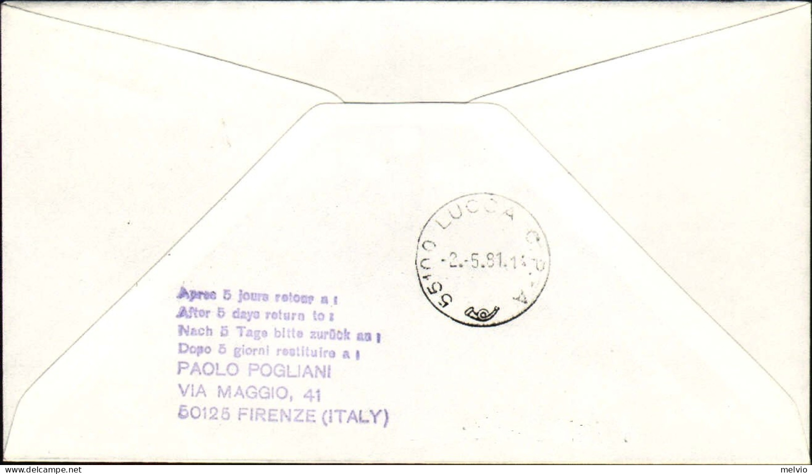 1981-affrancato Con Bolli Speciali Del 4 Raid Aereo Della Pace Trento-Lucca - 1981-90: Poststempel