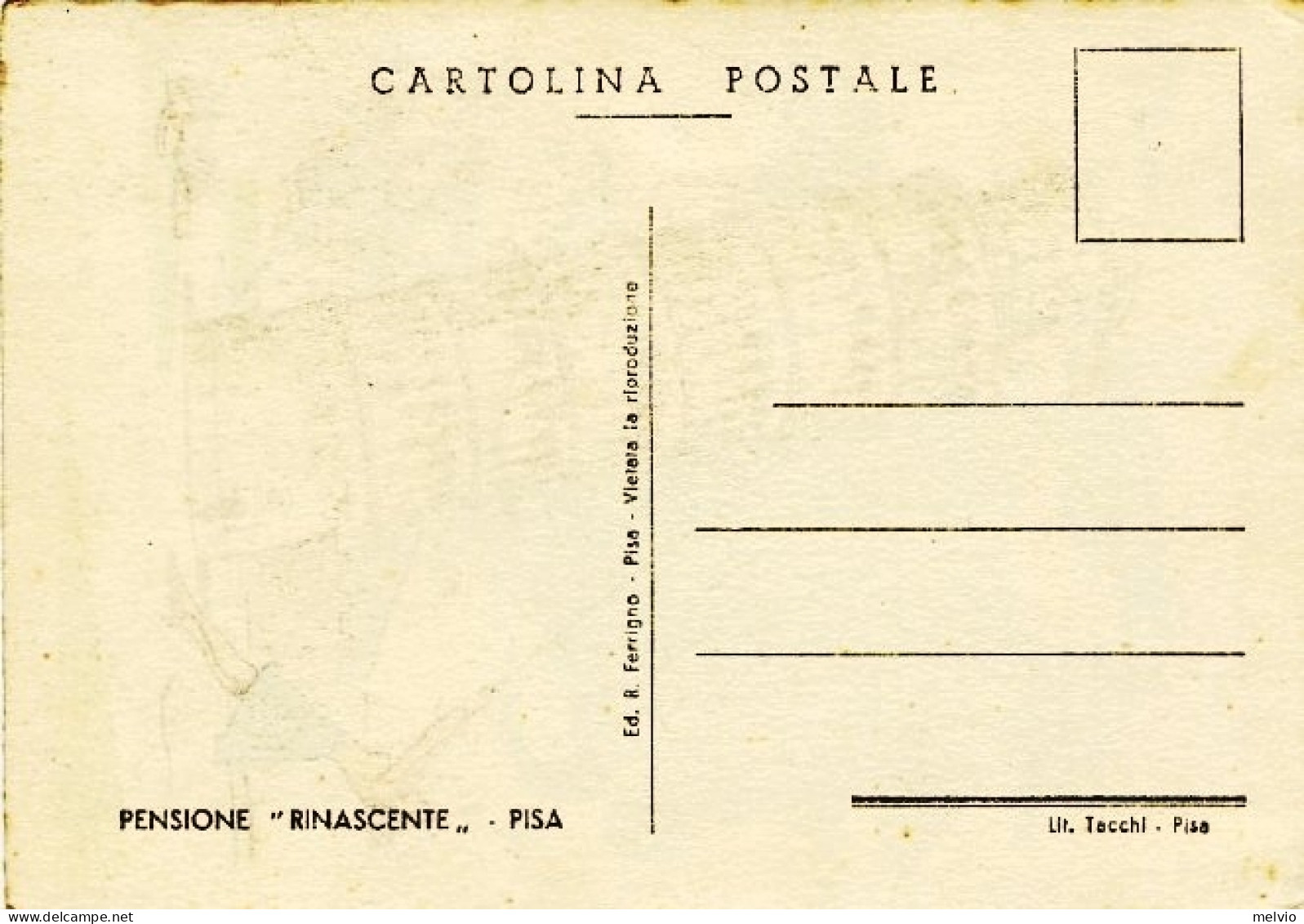 1930circa-"Pisa La Torre Pendente" Con Testo In Lingua Tedesca, Disegnatore B.Sa - Pisa