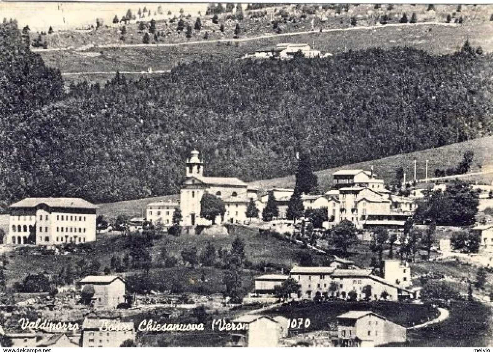 1961-cartolina Valdiporro Affrancata L.15 Michelangiolesca Con Annullo Bosco Chi - Verona