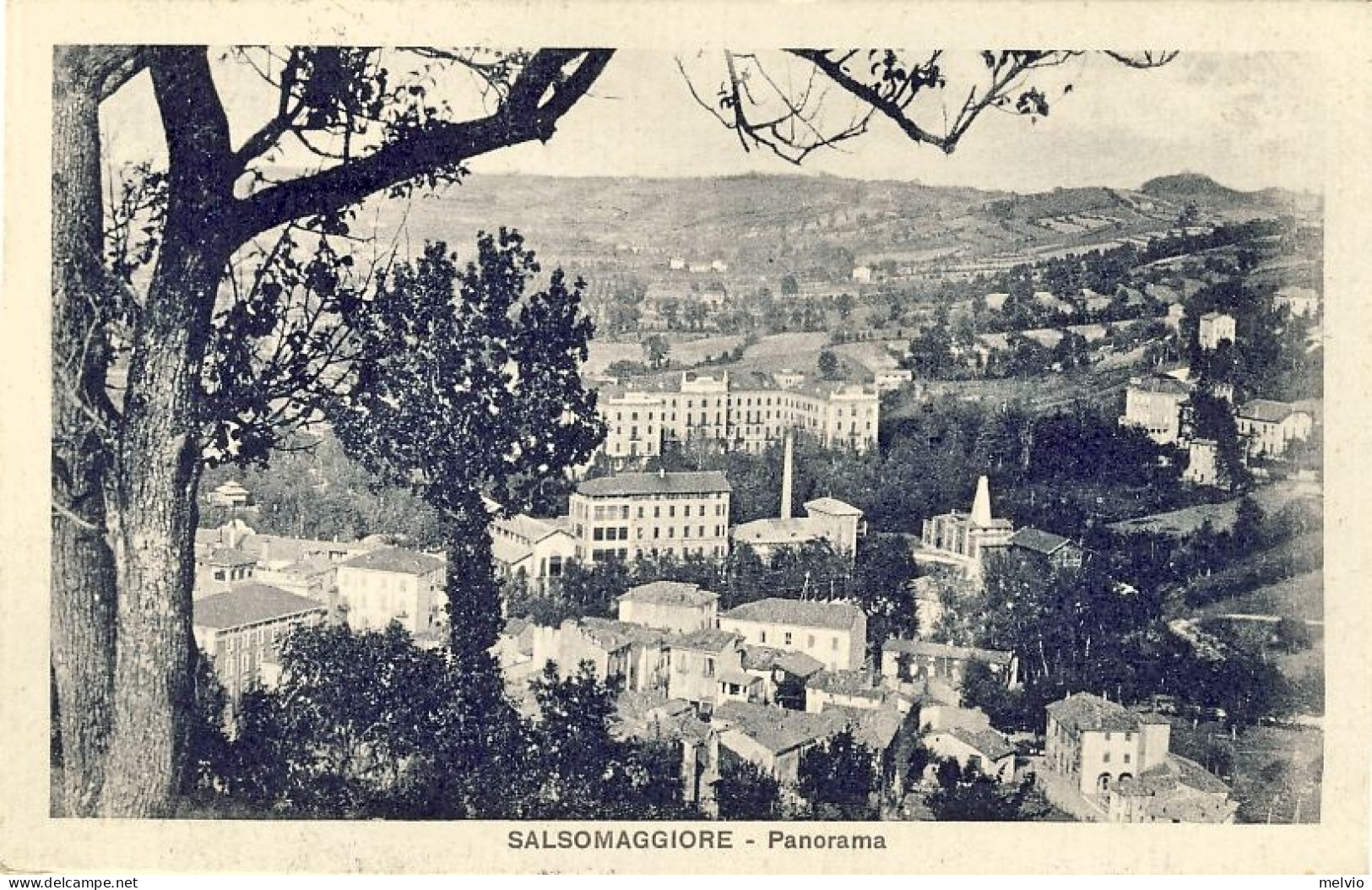 1929-cartolina Salsomaggiore Parma Panorama Affrancata 20c.Michetti - Parma