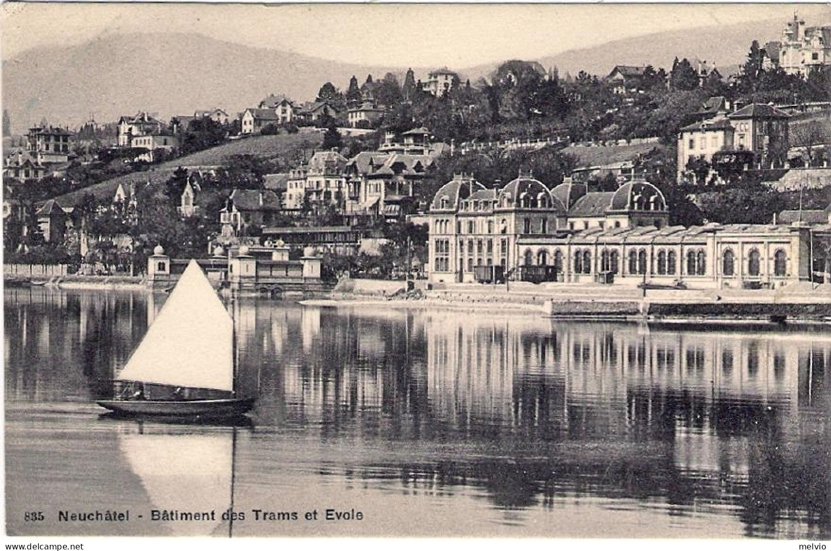 1920circa-Svizzera "Neuchatel Batiment Des Trams Et Evole" - Andere & Zonder Classificatie