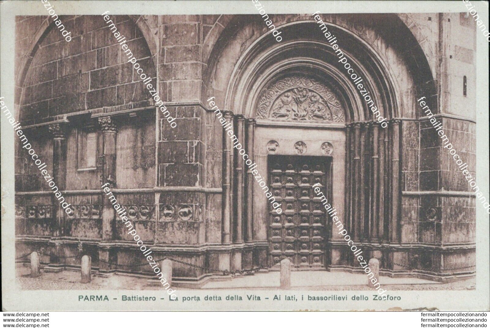 T736 Cartolina Parma Citta' Battistero La Porta Della Vita - Parma