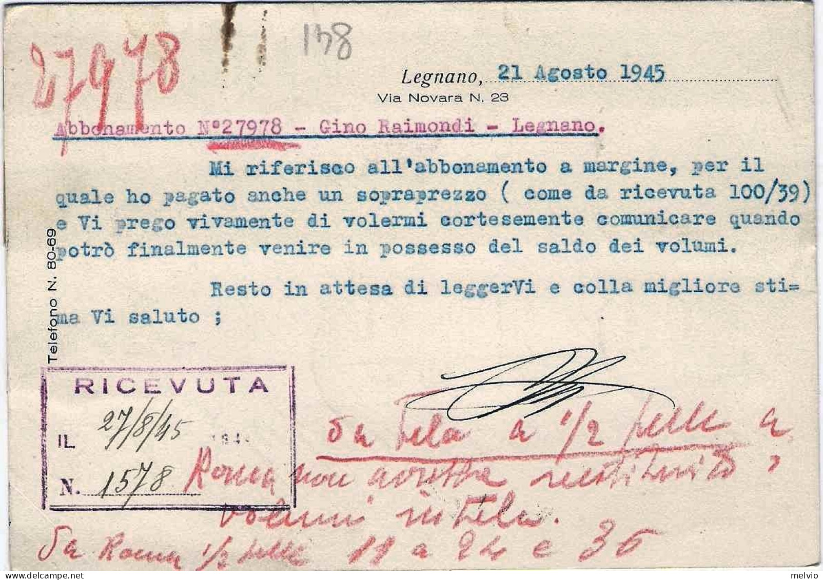 1945-Luogotenenza Cartolina Raccomandata Affrancata 20c.Giulio Cesare Senza Fili - Marcophilia