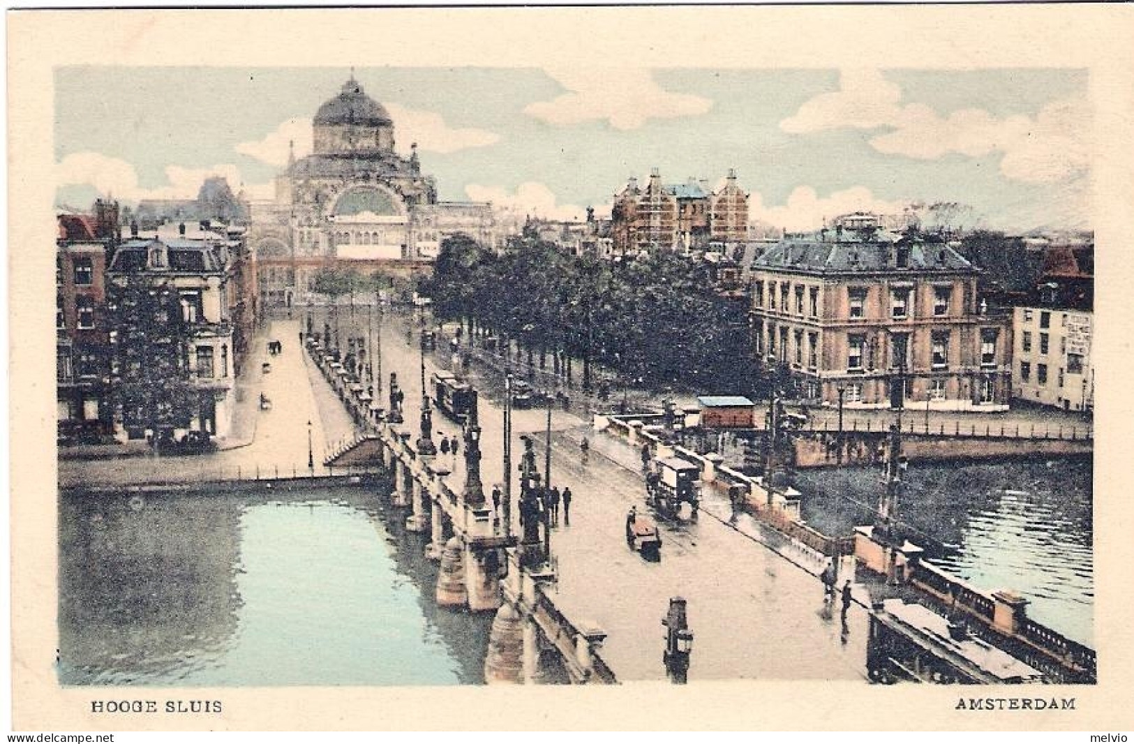 1930circa-Olanda Cartolina "Amsterdam Hooge Sluis" - Altri & Non Classificati