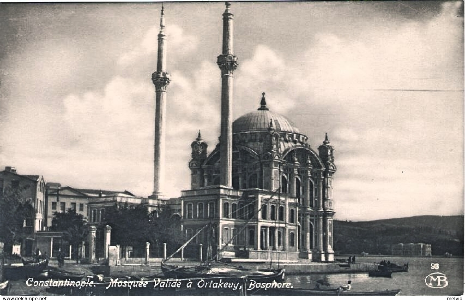 1930circa-Turchia Cartolina "Costantinople Mosquee Validè A Ortakeuj Bosphore" - Türkei