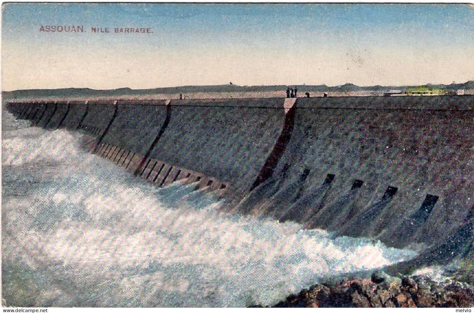 1930circa-Egitto Cartolina "Assouan Nile Barrage" - Sonstige & Ohne Zuordnung