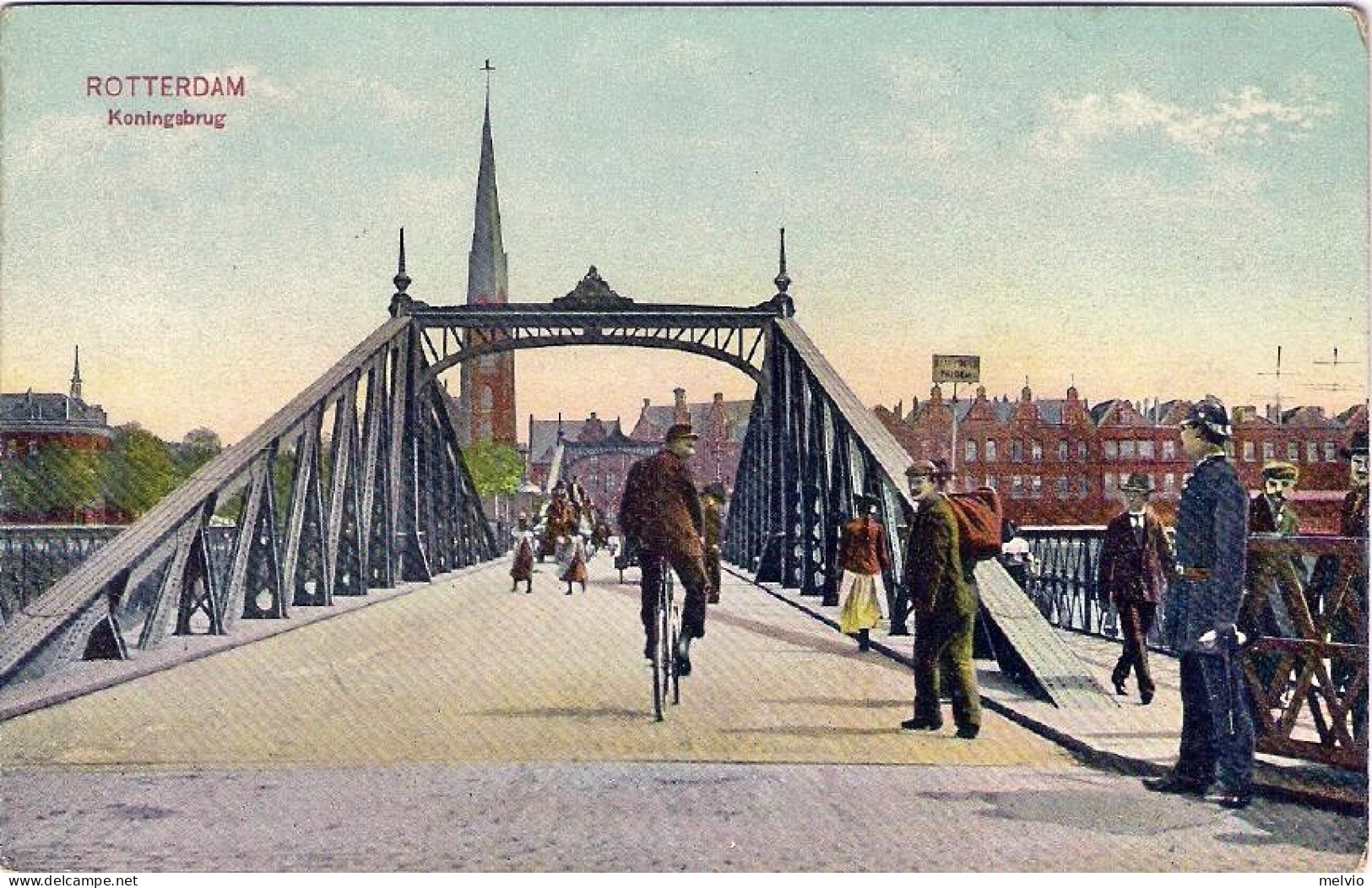 1911-Gran Bretagna Cartolina "Rotterdam Koningbrug"viaggiata - Briefe U. Dokumente