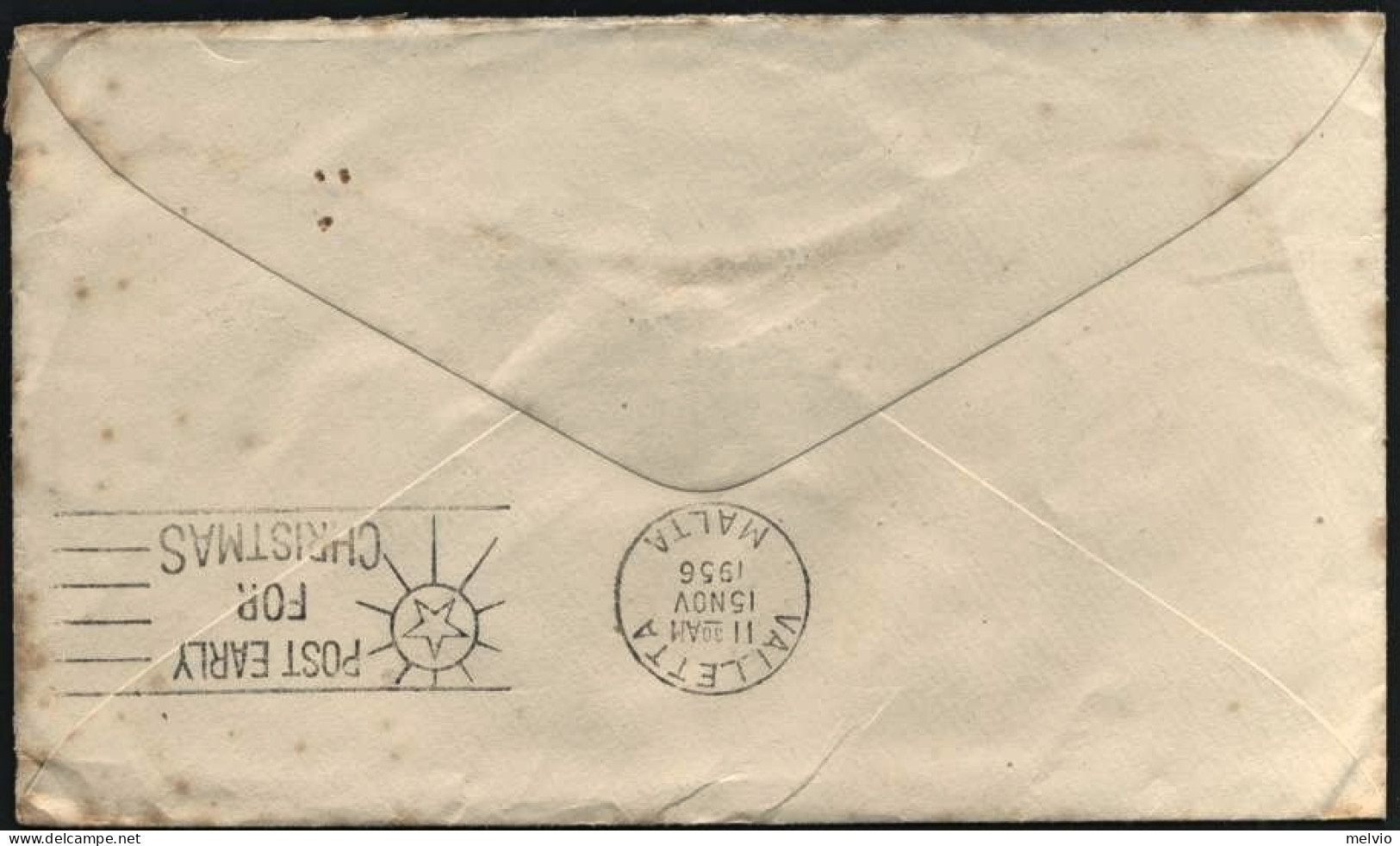 1956-Gran Bretagna Lettera Diretta A Malta Affrancata Con 2,5 P.rosso Soprastamp - Brieven En Documenten