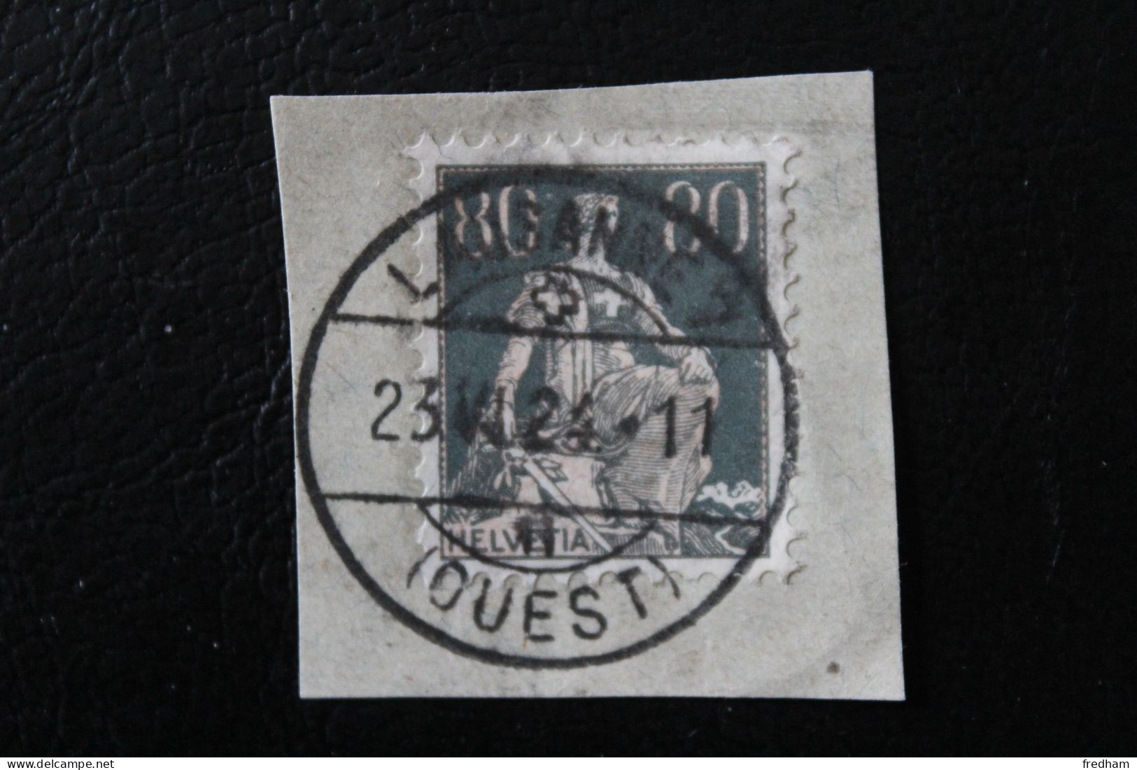 1924 SUISSE TP Y&T NO CH 166  BELLE OBLITERATION LAUSANNE 7/OUEST   DU 23 VI 1924  SUR FRAGMENT.. - Usati