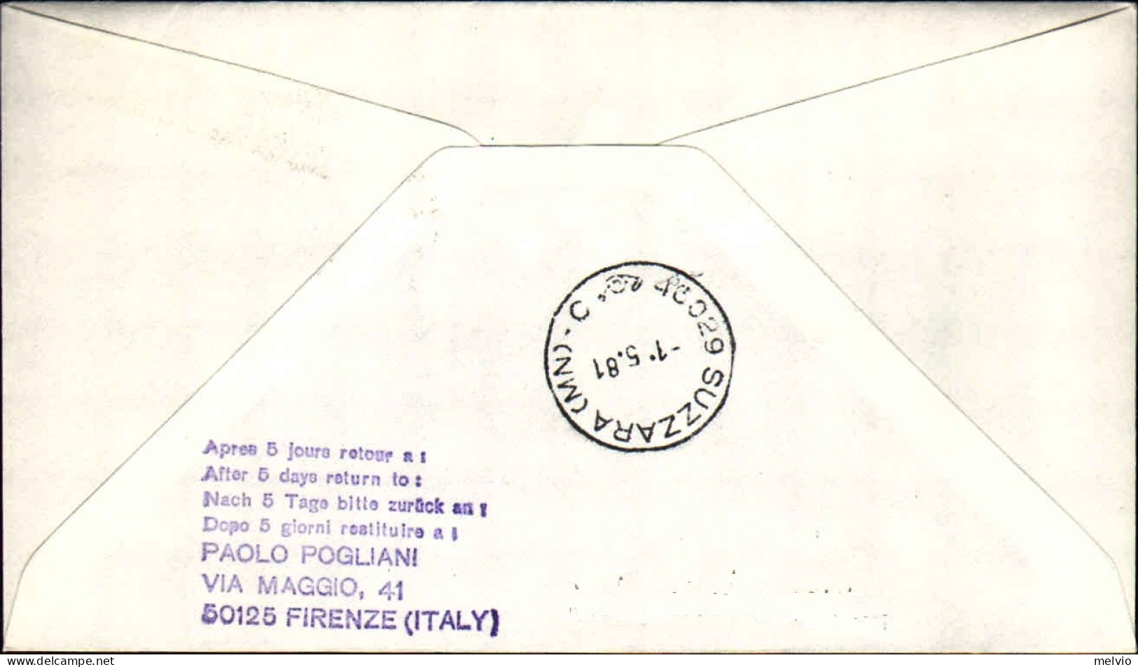 1981-volo In Pallone Libero Pegognaga (MN)-Suzzara Del 1 Maggio - Poste Aérienne