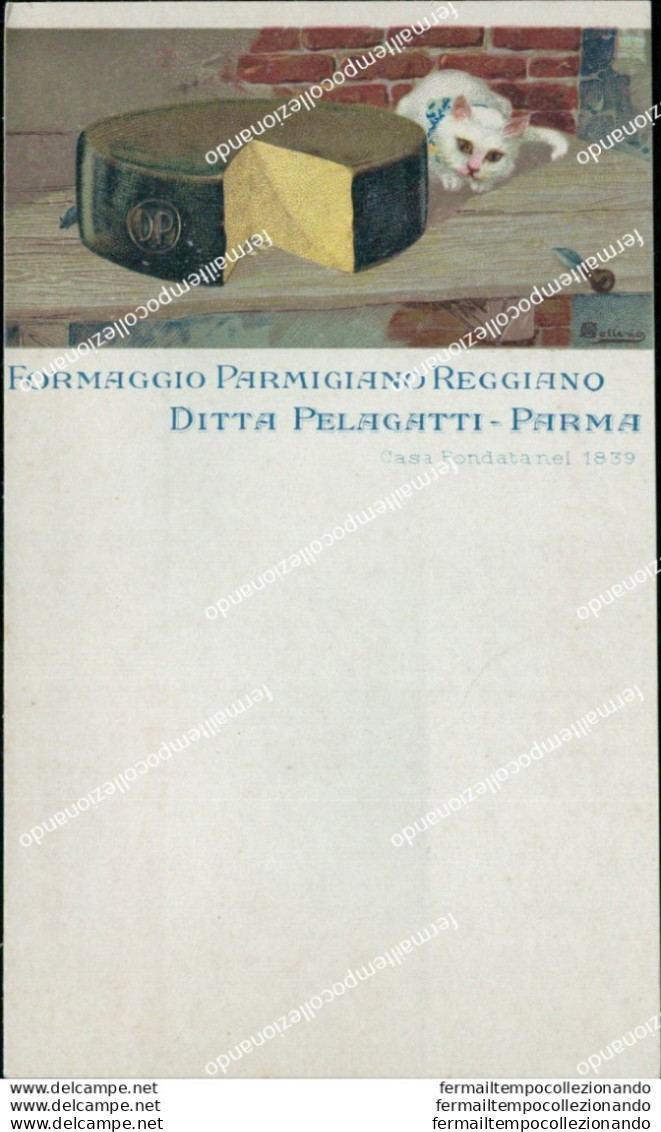 Ad772 Cartolina Pubblicitaria Parma Formaggio Parmigiano Reggiano D.pelegatti - Parma