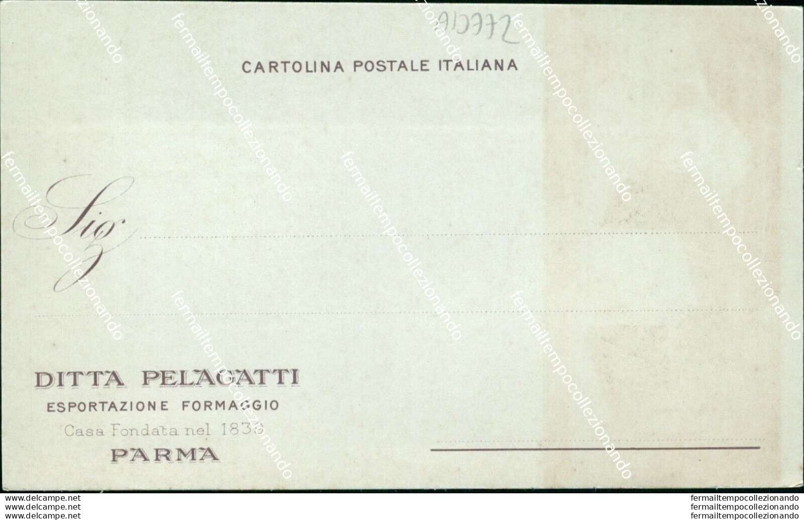 Ad772 Cartolina Pubblicitaria Parma Formaggio Parmigiano Reggiano D.pelegatti - Parma