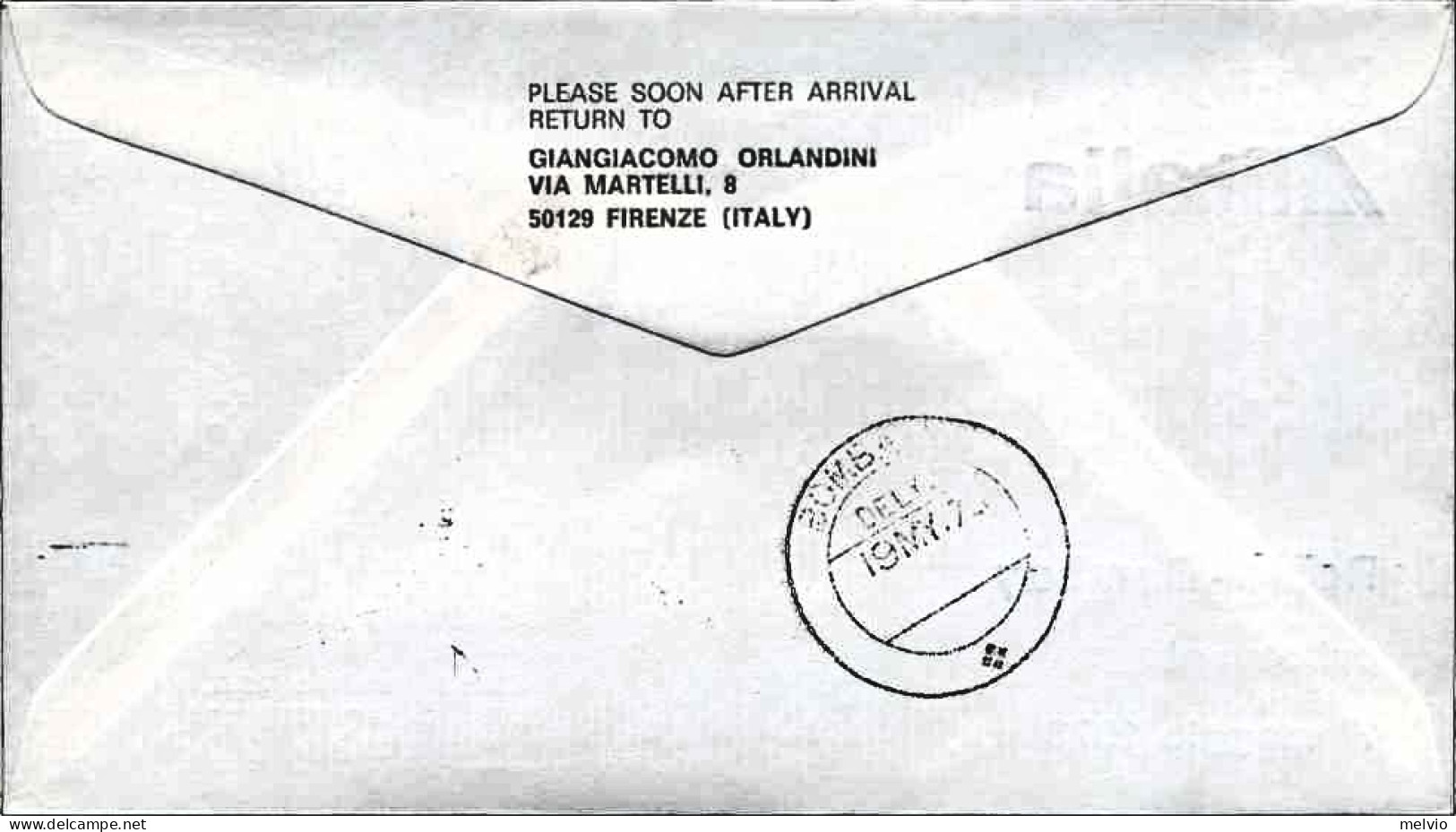 1973-I^volo DC 10 Alitalia Roma Bombay Del 17 Maggio - Airmail