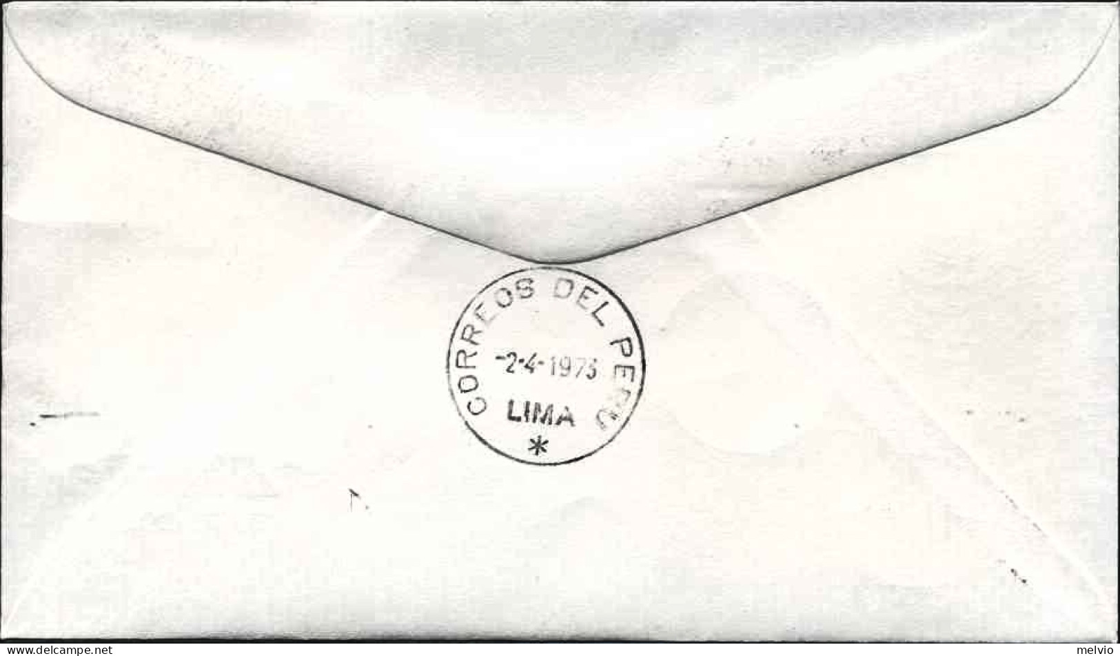 Vaticano-1973  I^volo DC 10 Alitalia Roma Lima (Peru) Del 1 Aprile - Poste Aérienne