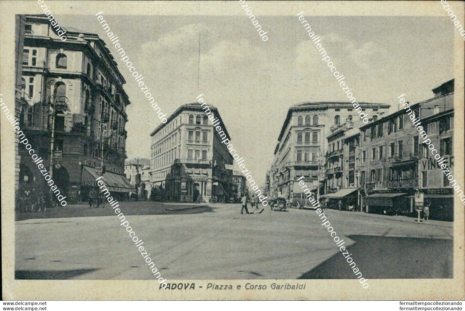 Cm414 Cartolina Padova Citta'  Piazza E Corso Garibaldi Veneto - Padova (Padua)