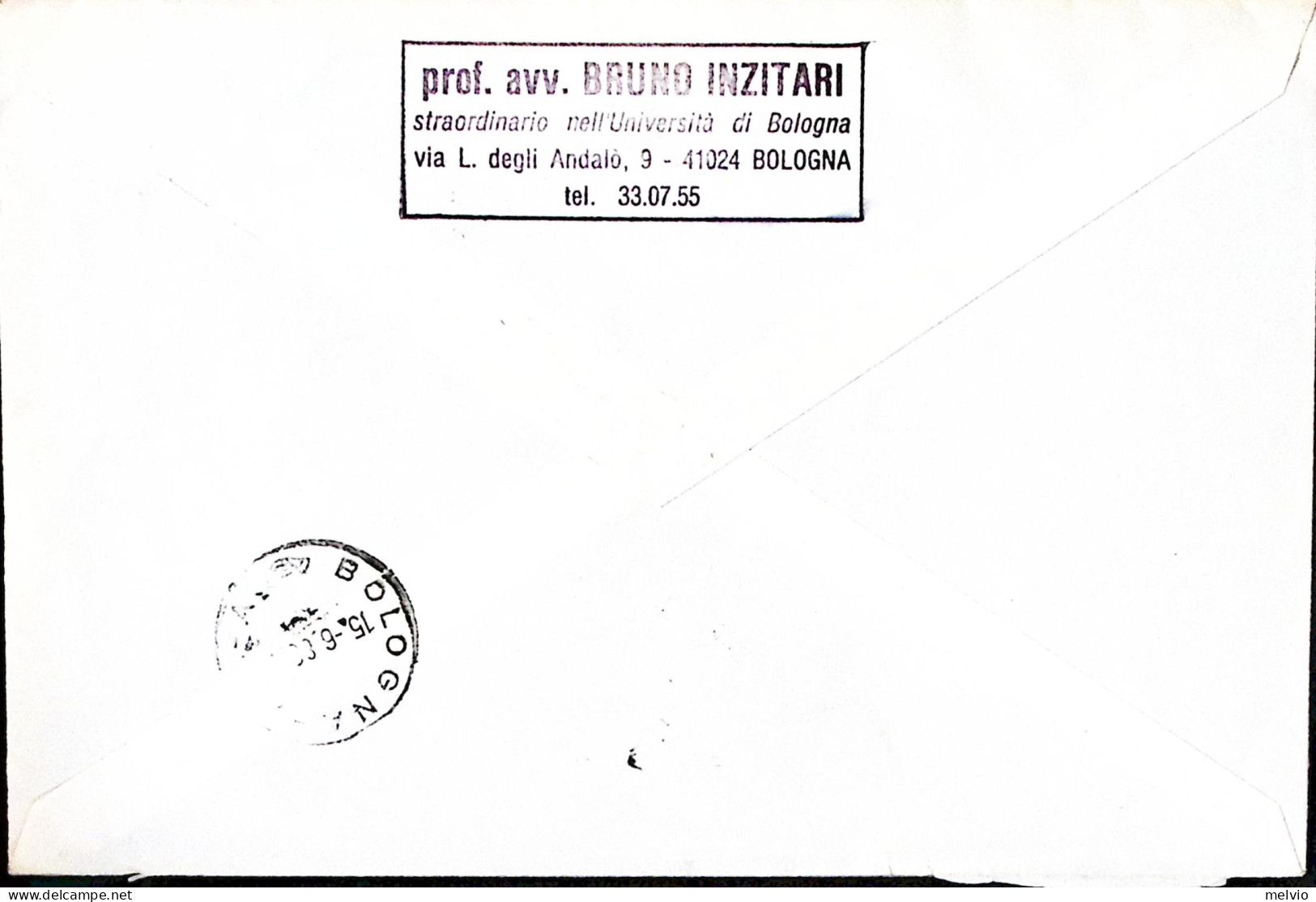 1983-PAPA Eugenio Pacelli Pio XII^lire 1400 Isolato Su Raccomandata Bologna (14. - 1981-90: Poststempel