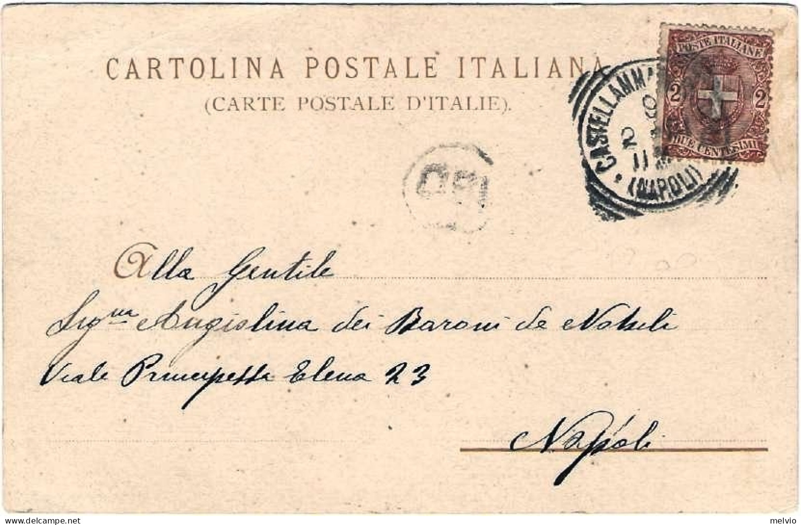 1901-cartolina Castellammare (Di Stabia) Napoli, Viaggiata - Castellammare Di Stabia