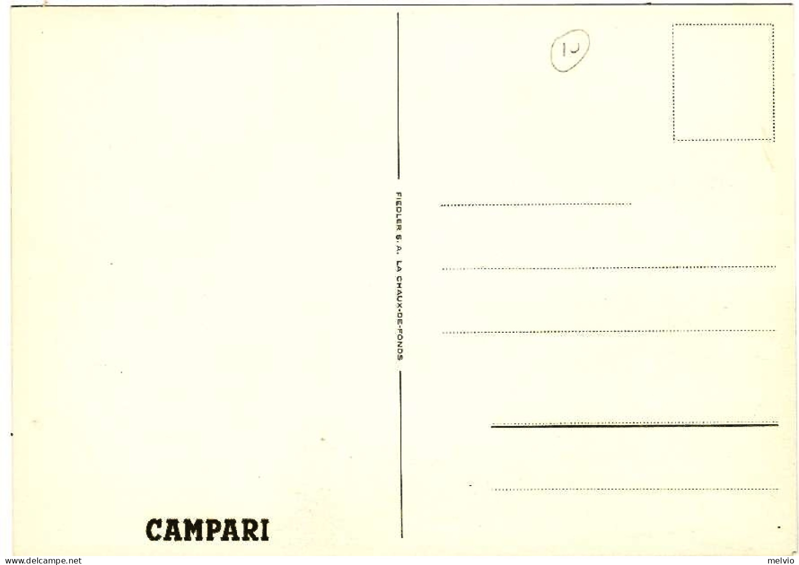 1950circa-cartolina Pubblicitaria "Campari" - Werbepostkarten