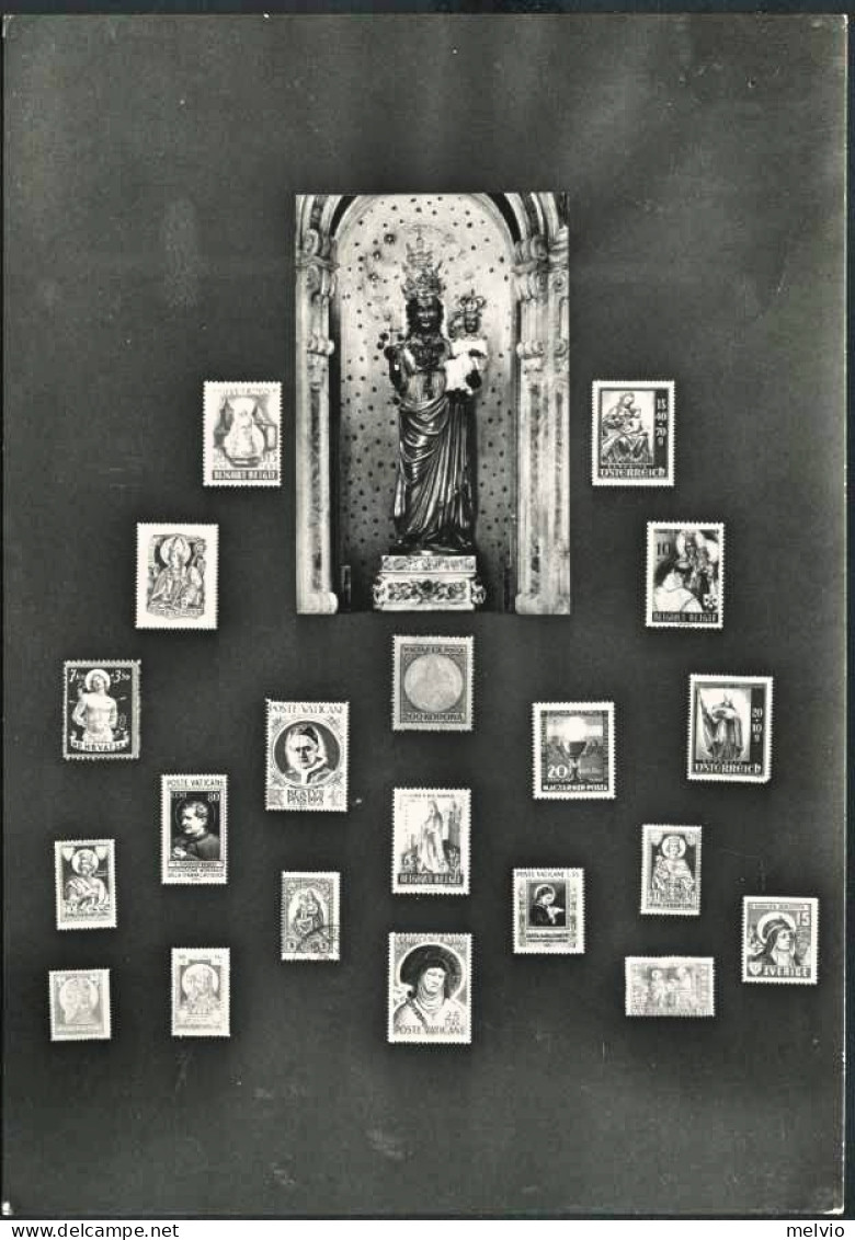 1954-Biella Santuario Oropa Cartolina Numerata Illustrata "mostra Di Propaganda  - Napoli (Naples)