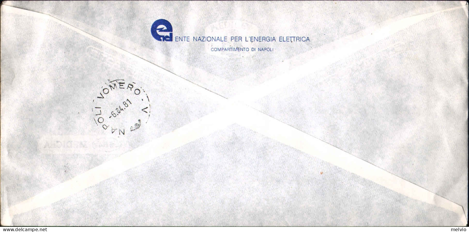 1981-lettera Raccomandata Con Affrancatura Multipla.Annullo Figurato "Enel-Il Tr - 1981-90: Marcophilie