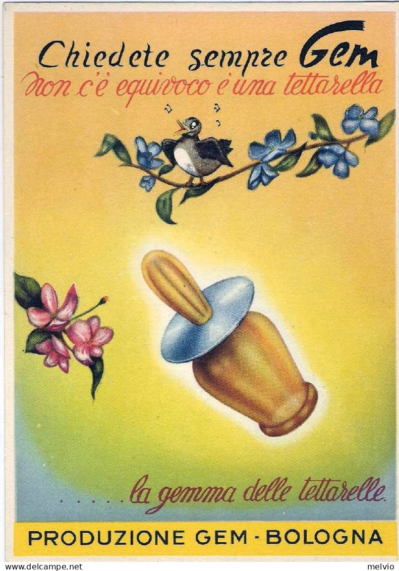 1950circa-pubblicitaria "Tettarelle GEM-Bologna" - Werbepostkarten