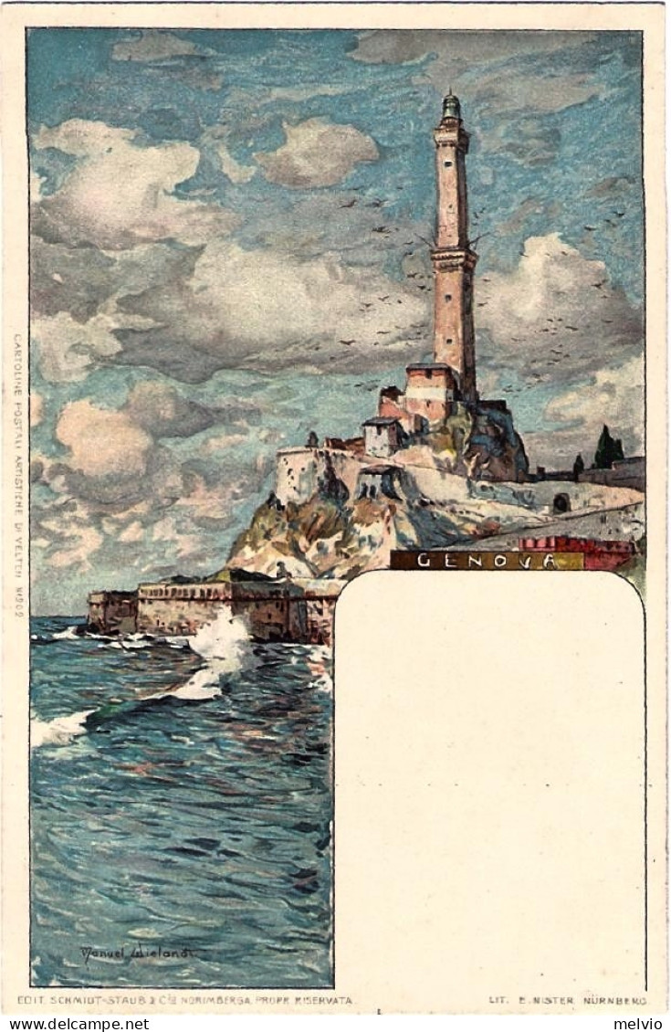 1900-Genova Cartolina Postale Artistica Di Velten - Genova (Genoa)