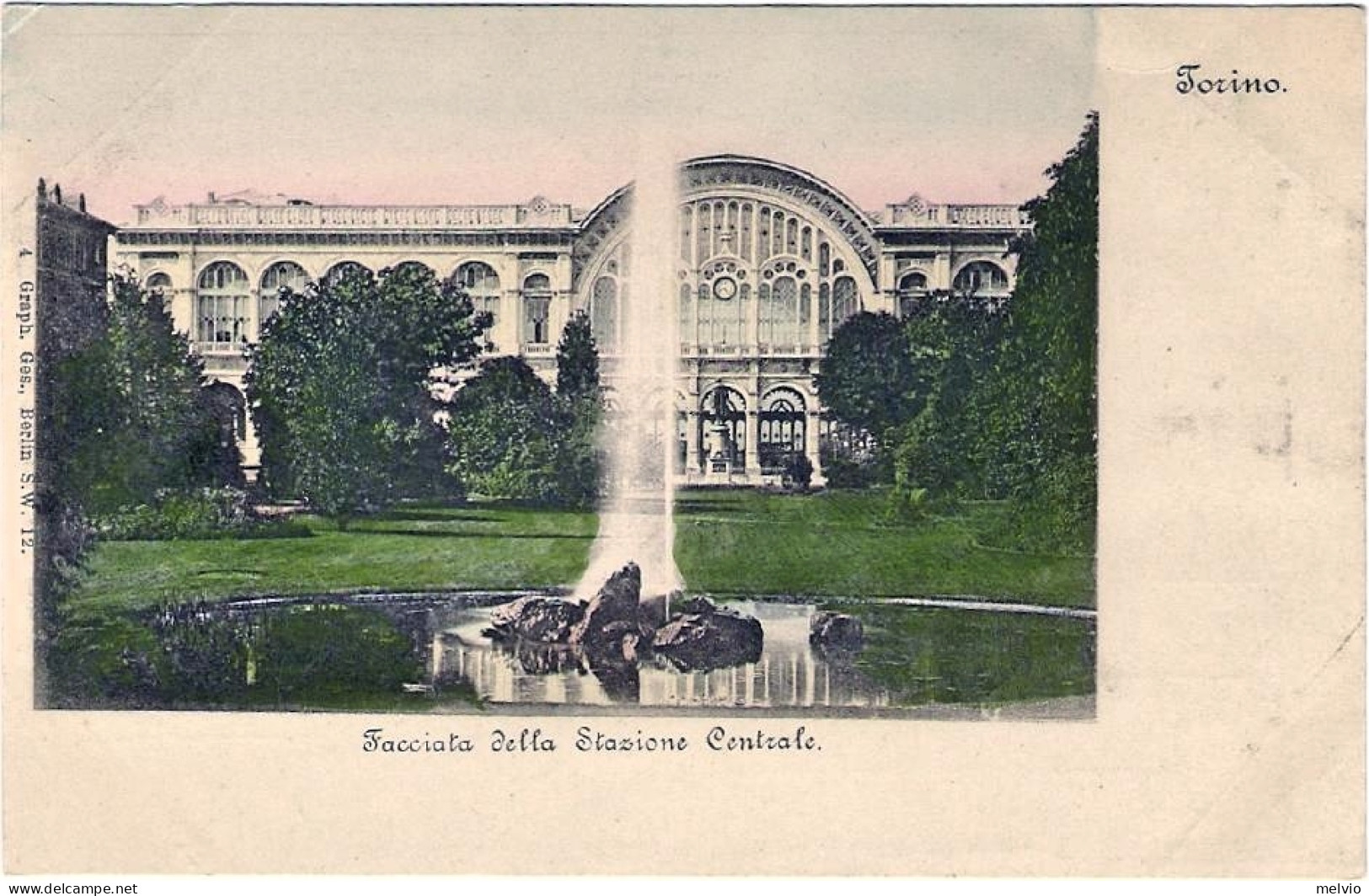 1900circa-nuova "Torino Facciata Della Stazione Centrale" - Other & Unclassified