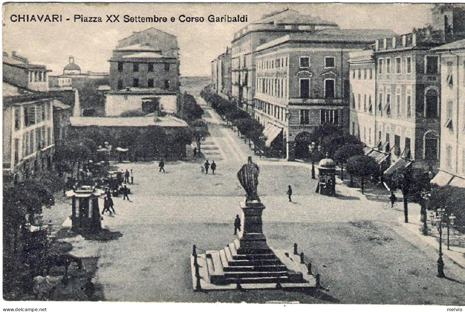 1930circa-"Chiavari Piazza XX Settembre E Corso Garibaldi" - Genova (Genoa)
