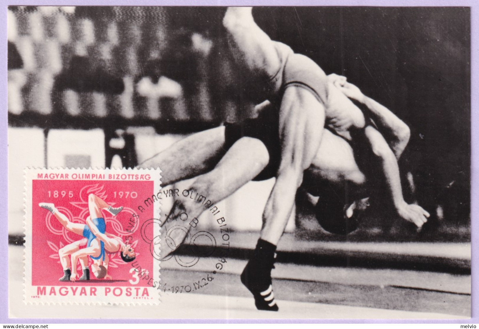 1970-Ungheria 3f. LOTTA (2126) Su Maximum - Poststempel (Marcophilie)