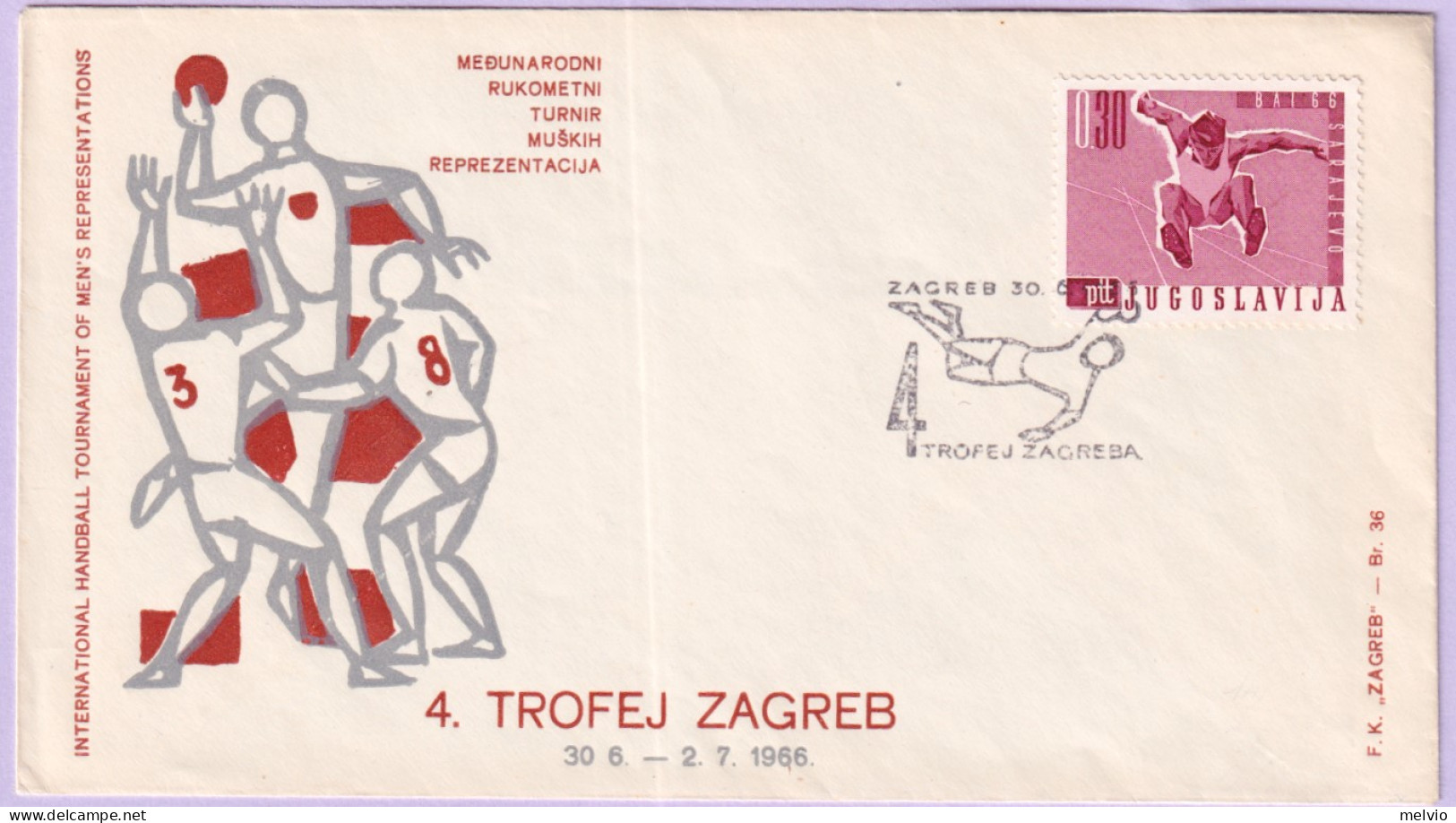 1966-Jugoslavia XXV Giochi Balcanici (30.6) Annullo Speciale - Otros & Sin Clasificación