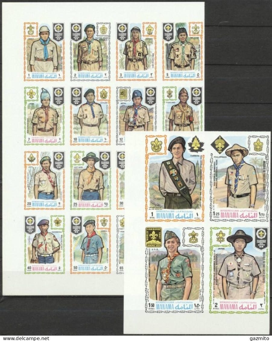 Manama 1971, Scout, Uniform, 20val IMPERFORATED - Manama