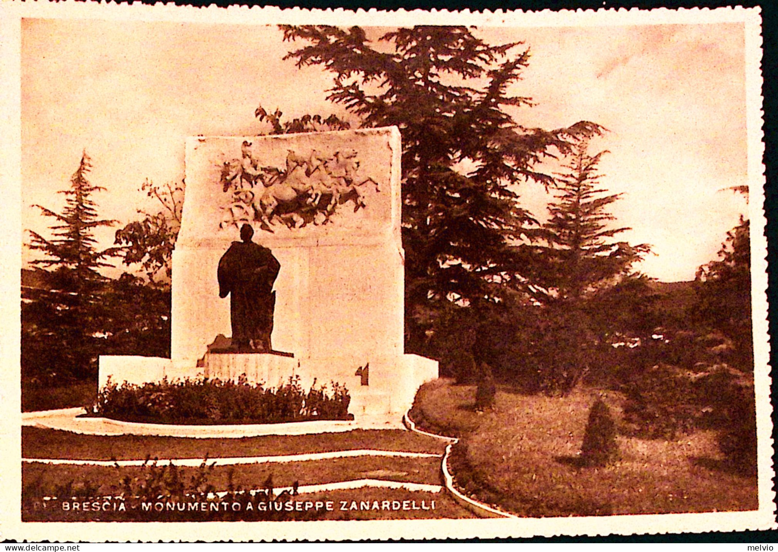 1945-BRESCIA Monumento A Giuseppe Zanardelli Viaggiata (30.5) - Brescia