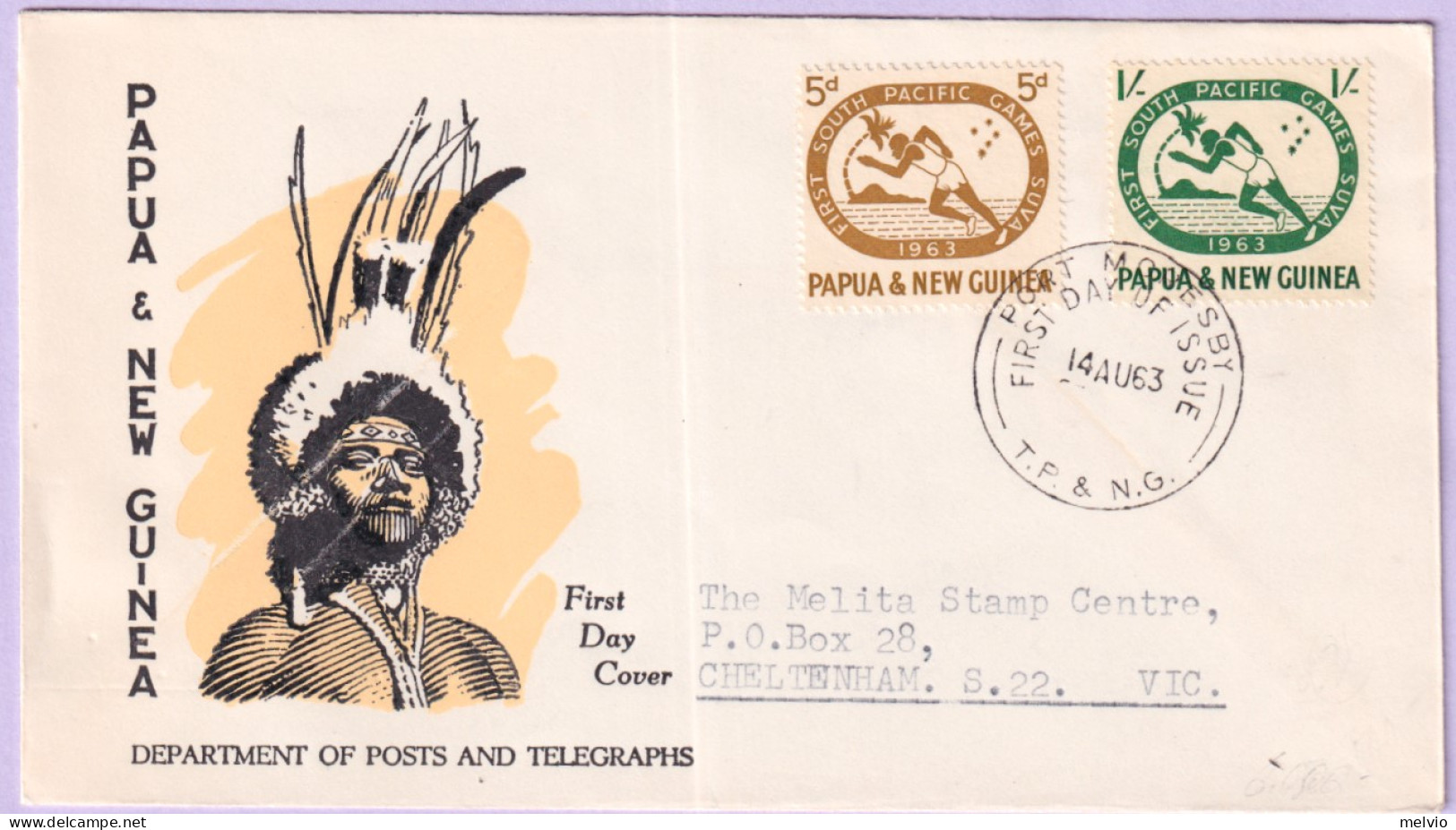 1963-Papua New Guinea Giochi Sud Pacifico Fdc - Papouasie-Nouvelle-Guinée