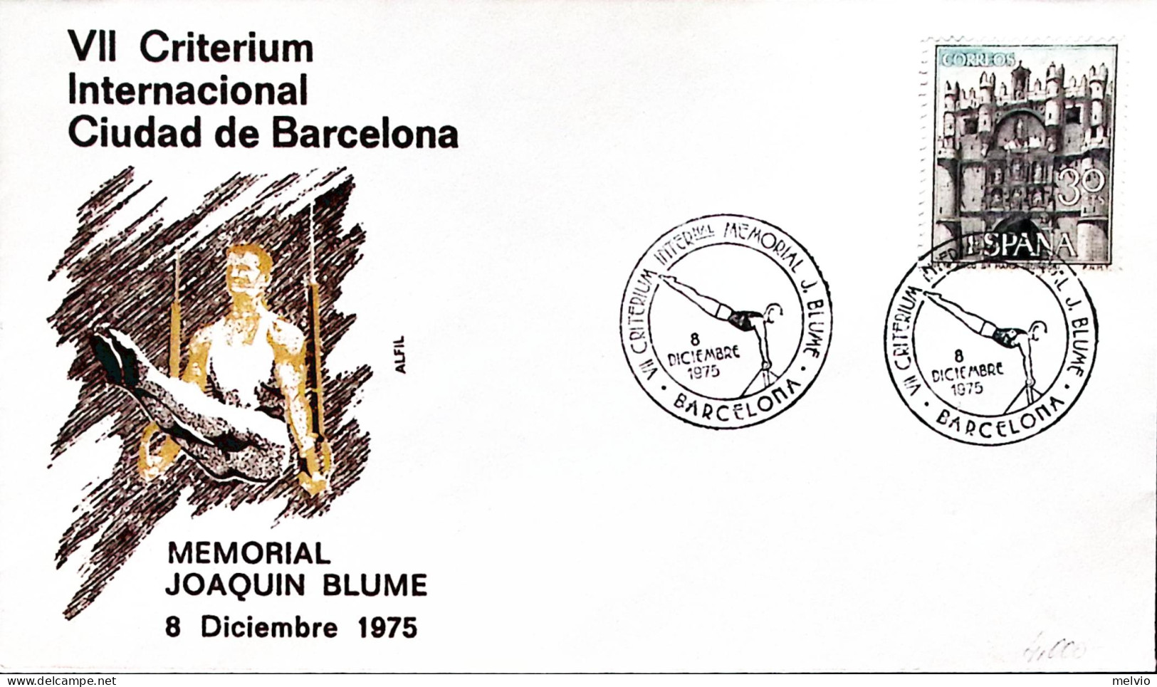 1975-SPAGNA 7 Criterium Int. Citta' Di Barcellona (8.12) Annullo Speciale - Altri & Non Classificati