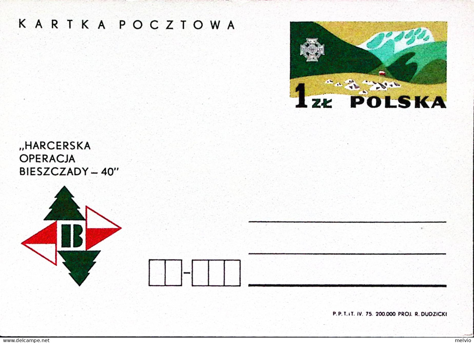 1975-POLONIA Operazione Boy Scout Su Cartolina Postale Nuova - Otros & Sin Clasificación